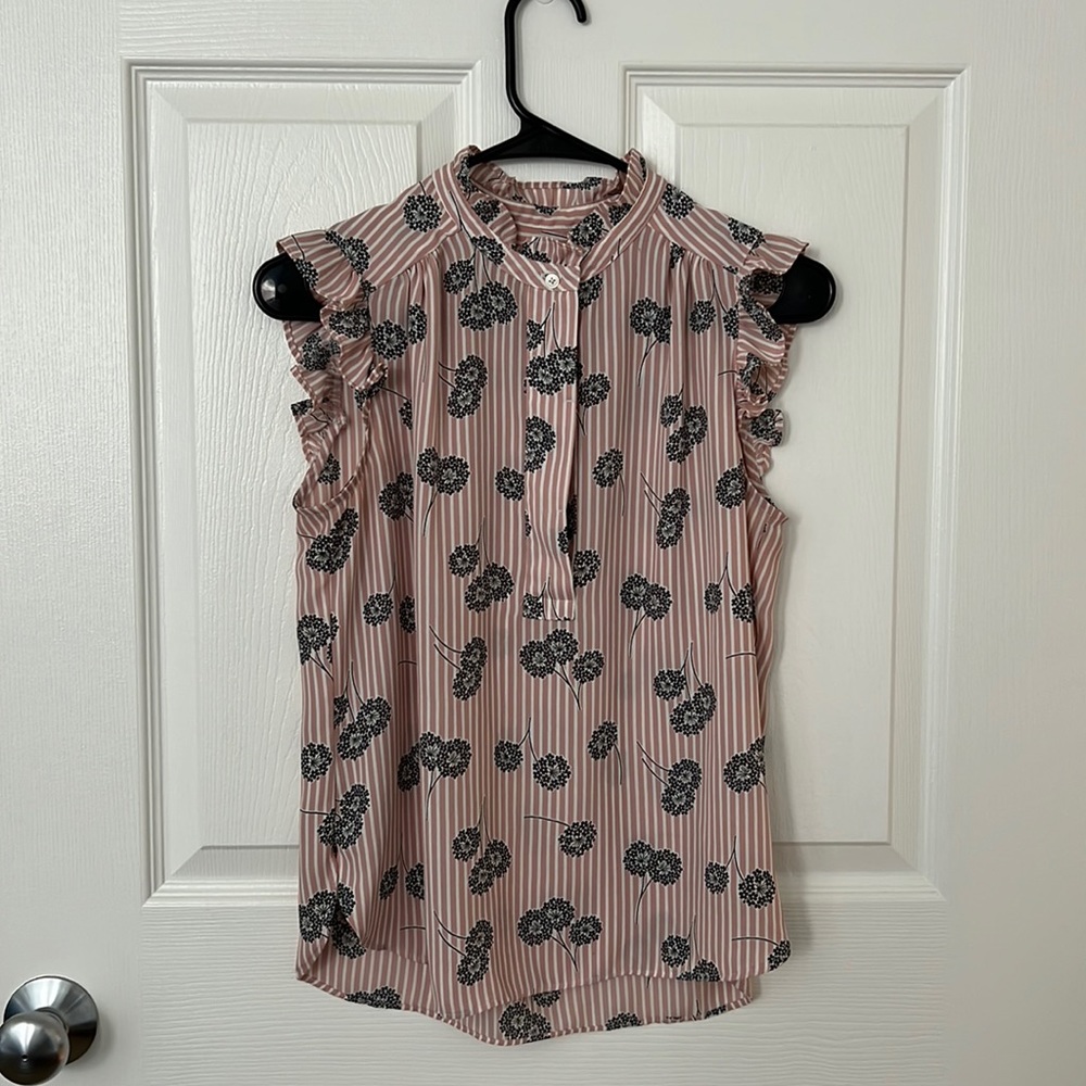 LOFT • pink floral top (SP)
